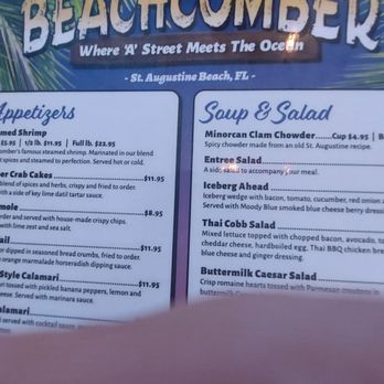 Beachcomber Restaurant - Seafood Near Me - Saint Augustine, Florida