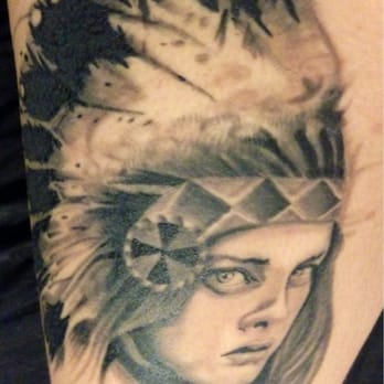 Current Tattooing - Che's portrait/headdress. - Tattoo Near Me - San Jose, California