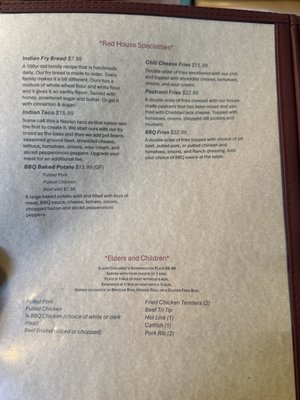 Menu photo 5 Red House BBQ Tehachapi, CA