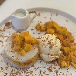 Mango Mango Dessert - Mango coconut sticky rice with ice cream