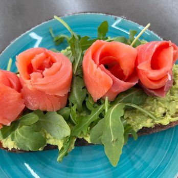 Cafe Club - Avocado toast with salmon - Sandwiches Near Me - Hollywood, Florida