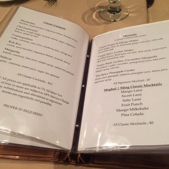 Moghul - Cocktail mocktail menu - Indian Near Me - Edison, New Jersey