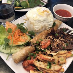 Noodle Bowl with Vietnamese Egg Roll