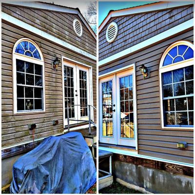 1500 sq/ft Green to CLEAN! - This job was actually a referral job! Even with the discount, as you can see, we treat all our jobs like it was our own home. We took this home from green CLEAN and the customer couldn't believe his eyes when he returned home. if you are dealing with algae growth on your home, call us to find out how we can restore your home to its original beauty! 1500 sq/ft Green to CLEAN! - This job was actually a referral job! Even with the discount, as you can see, we treat all our jobs like it was our own home. We took this home from green CLEAN and the customer couldn't believe his eyes when he returned home. if you are dealing with algae growth on your home, call us to find out how we can restore your home to its original beauty!
