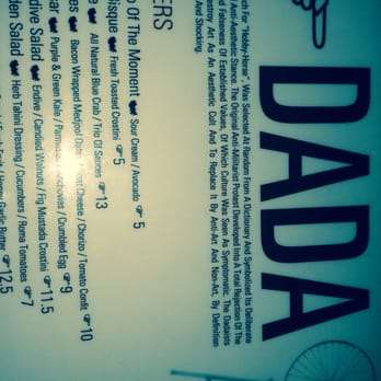 Dada - The menu.. - New American Near Me - Delray Beach, Florida