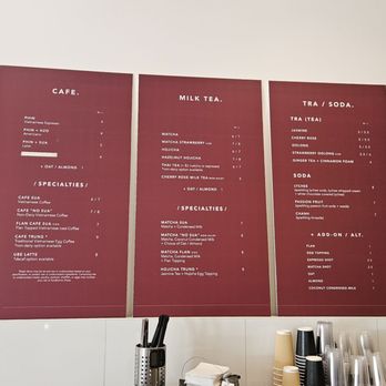 Tí Cafe - Menu board - Coffee & Tea Near Me - Denver, Colorado