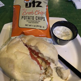 Pickles Pub - Crab chips w my Crab  sandwich - Pubs Near Me - Baltimore, Maryland