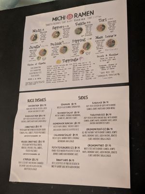 Menu photo 1 Michi Ramen Austin, TX