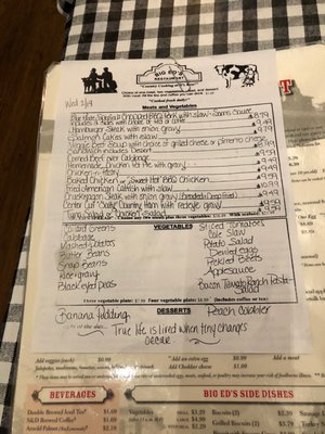 Menu photo 4 Big Ed's North Restaurant Raleigh, NC