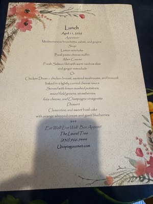Menu photo 2 The Laurel Tree Utopia, TX