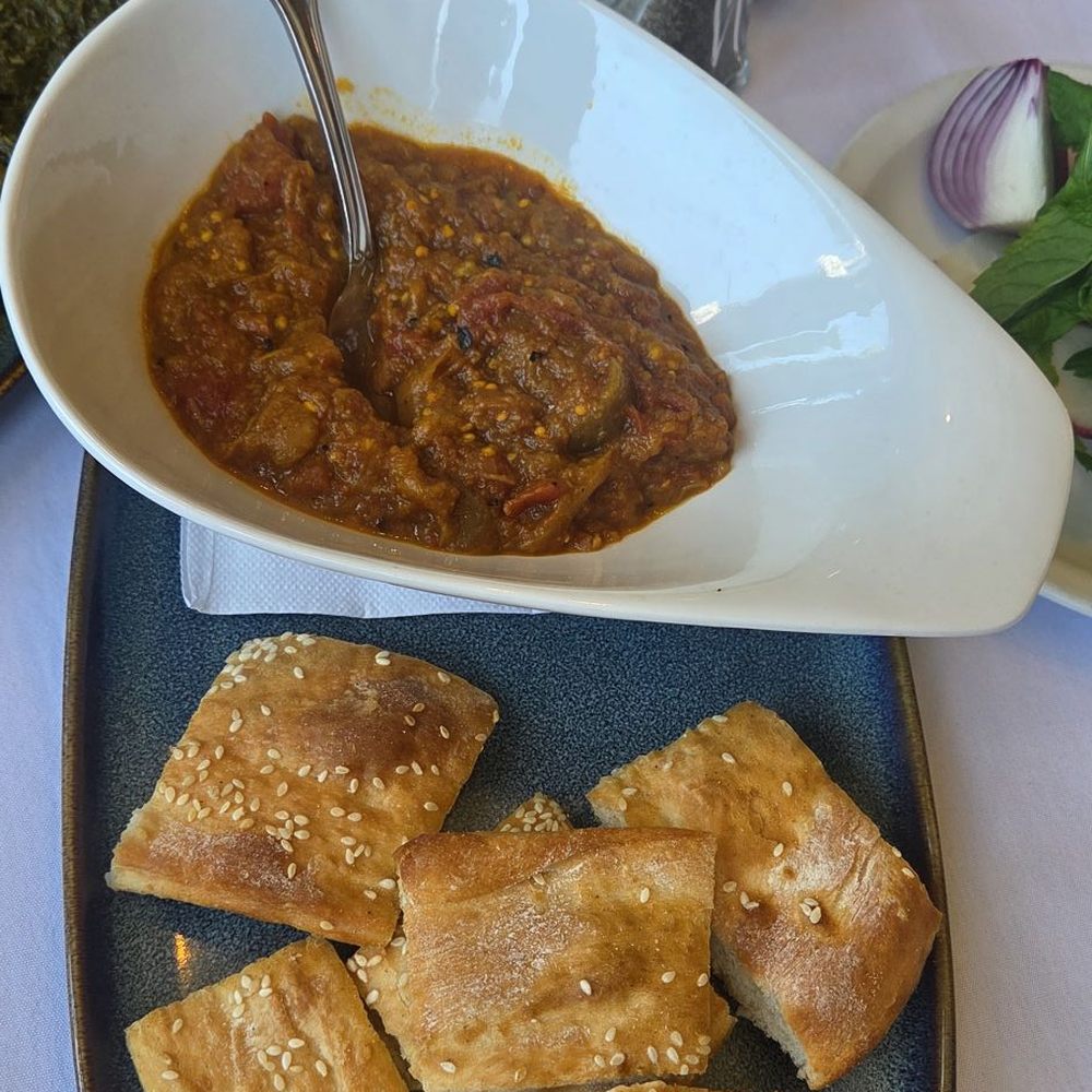 Shamshiri Grill - Mirzah ghasemi (roasted eggplant starter- delicious) - Middle Eastern Near Me - Los Angeles, California Shamshiri Grill - Mirzah ghasemi (roasted eggplant starter- delicious) - Middle Eastern Near Me - Los Angeles, California