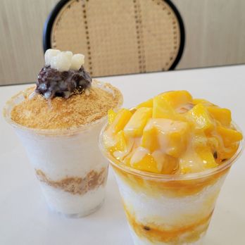 Bingsu Bingsu - Injeolmi bingsu  Mango passion fruit bingsu - Ice Cream & Frozen Yogurt Near Me - Arcadia, California