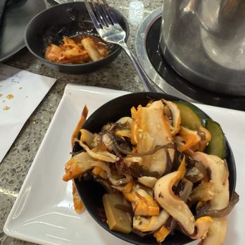 Legend Pot - Kimchi and Squid salad - Hot Pot Near Me - Baton Rouge, Louisiana