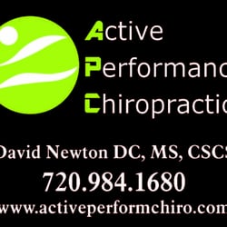 Active Performance Chiropractic - Contact us today to schedule an appointment