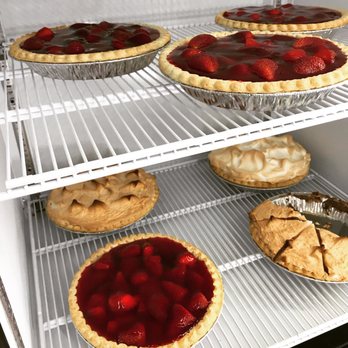 Aarons restaurant - a variety of pies in a refrigerator - Barbeque Near Me - Goldsboro, North Carolina