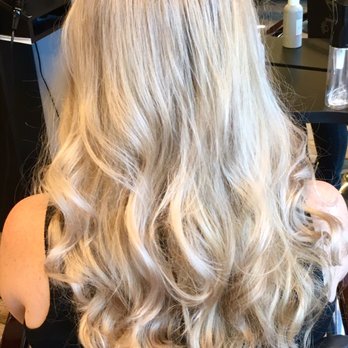 Alexander Salon - Blonde color correction, blending roots, beach waves - Hair Salons Near Me - Brookline, Massachusetts