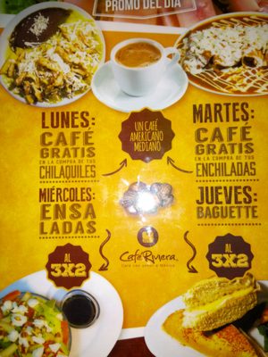 Menu photo 1 Café Riviera Cancún, ROO Menu photo 1 Café Riviera Cancún, ROO