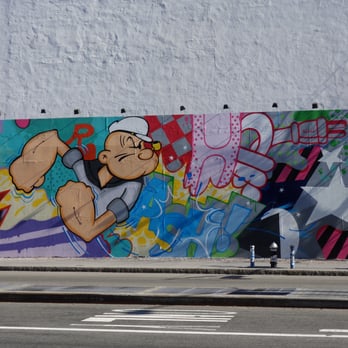 The Bowery Neigborhood - popeye mural by crash on houston and bowery. - Local Flavor Near Me - Manhattan, New York The Bowery Neigborhood - popeye mural by crash on houston and bowery. - Local Flavor Near Me - Manhattan, New York