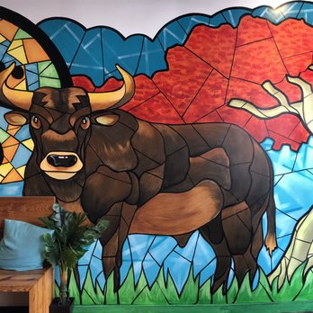 kokí - Bull mural inside Spanglish - Puerto Rican Near Me - Durham, North Carolina kokí - Bull mural inside Spanglish - Puerto Rican Near Me - Durham, North Carolina