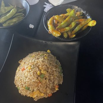 Modesto Sukiyaki - Garlic fried rice and Spicy Edamame - Sushi Bars Near Me - Modesto, California