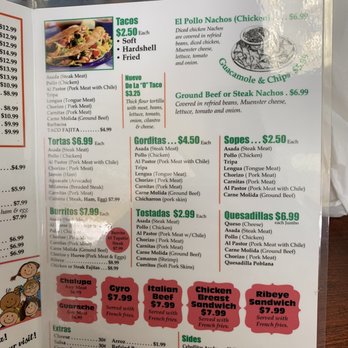 De La o Restaurant & Bar - Menu - Mexican Near Me - Mendota, Illinois