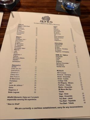 Menu photo 2 Jefes Tequilas and Taps Wenatchee, WA Menu photo 2 Jefes Tequilas and Taps Wenatchee, WA