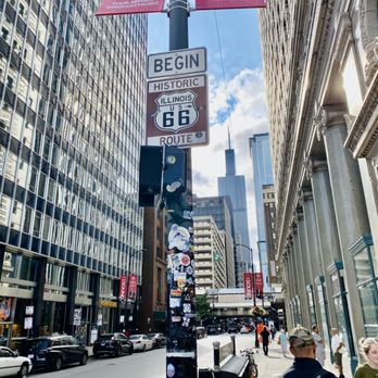 Historic Route 66 Begin Sign - Landmarks & Historical Buildings Near Me - Chicago, Illinois Historic Route 66 Begin Sign - Landmarks & Historical Buildings Near Me - Chicago, Illinois