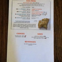 Menu back page
