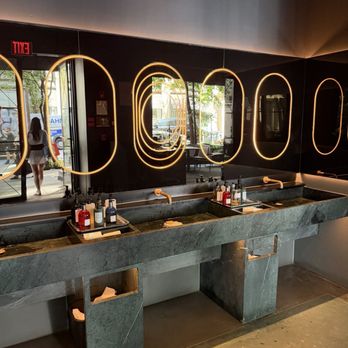 Coqodaq - Hand-wash sinks by entrance with lots of different soaps - Korean Near Me - New York, New York Coqodaq - Hand-wash sinks by entrance with lots of different soaps - Korean Near Me - New York, New York