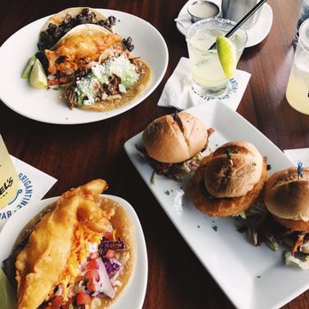 Brigantine - Taco Tuesday. Don't remember my friend's tacos but mine is the popular fish.. and the pork sliders with huge onion rings. - Seafood Near Me - Del Mar, California Brigantine - Taco Tuesday. Don't remember my friend's tacos but mine is the popular fish.. and the pork sliders with huge onion rings. - Seafood Near Me - Del Mar, California