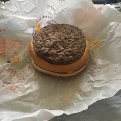 McDonald's - This is how I unwrapped my burger. I mean this is just poor effort. I don't know how you could even do this.