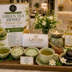 Lavish Nails Spa - September Special - Green Tea Honey Retreat Pedi
Step into a soothing moment of care at with our