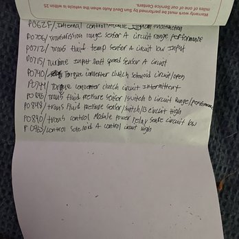 Sun Devil Auto - The very "professional" unsolicited diagnostic they provided me with. - Auto Repair Near Me - Mesa, Arizona
