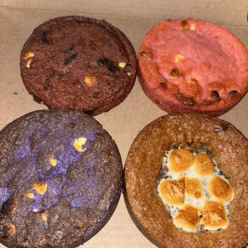 Cookie Plug - Red velvet (top left), strawberry cheesecake (top right), purple velvet (bottom left), Firecracker (bottom right) - Food Trucks Near Me - Indianapolis, Indiana