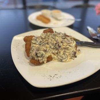 New Town Cafe - Pork Schnitzel was so good. One of my new favorites. Potatoes were perfect. They never over salt the food here. It's great. - Breakfast & Brunch Near Me - Turlock, California
