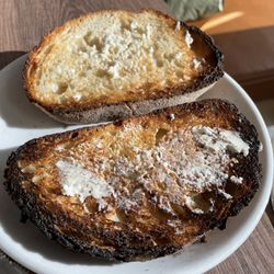 Over Easy Kitchen - Sourdough toast on the side