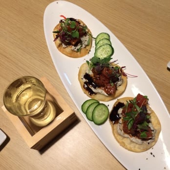 Tong Sake House - kikusui sake + ahi poke tostadas - Korean Near Me - Poway, California Tong Sake House - kikusui sake + ahi poke tostadas - Korean Near Me - Poway, California