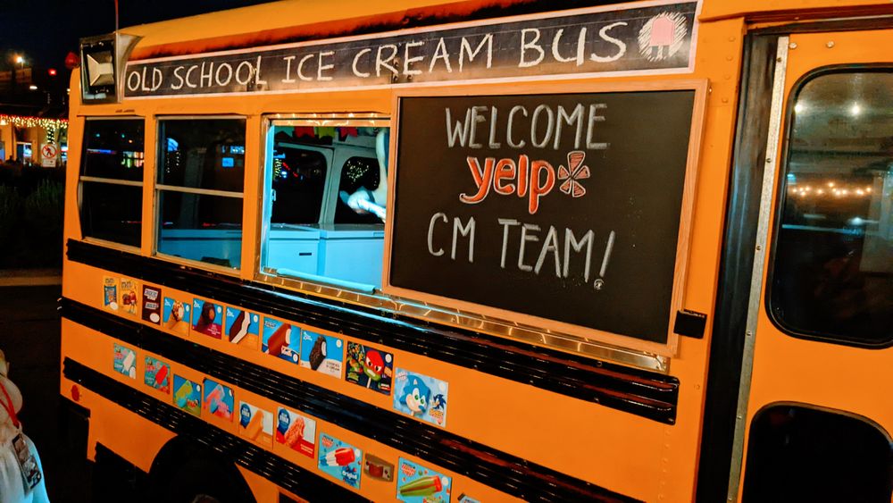 Old School Ice Cream Bus Logo