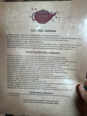 Menu photo 6 Lovey's Tea Shoppe Pacifica, CA