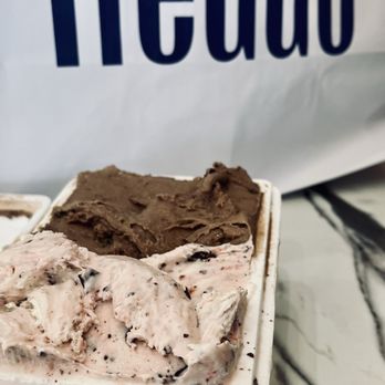 Freddo - The "small" to-go is huge. Two flavors: patagonic white chocolate (my favorite) and nocciola (hazelnut chocolate). - Gelato Near Me - Las Vegas, Nevada