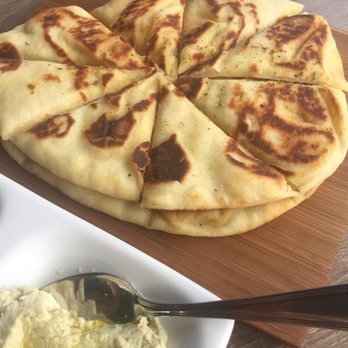Beeside Balcony - Three dips and flatbread - Mediterranean Near Me - Del Mar, California