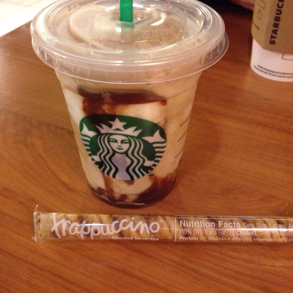 Starbucks - Tall light S'mores frappuccino with a frappuccino cookie straw. - Coffee & Tea Near Me - Havertown, Pennsylvania Starbucks - Tall light S'mores frappuccino with a frappuccino cookie straw. - Coffee & Tea Near Me - Havertown, Pennsylvania