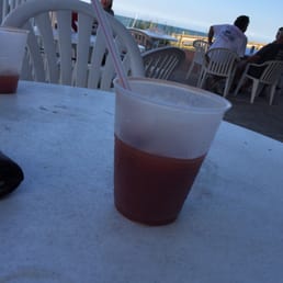 a drink in a plastic cup