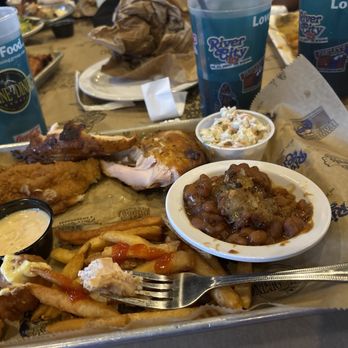 Bubba's Fish Camp & Smokehouse - Smoked chicken Cold Slaw with baked beans and French fries - Seafood Near Me - Myrtle Beach, South Carolina Bubba's Fish Camp & Smokehouse - Smoked chicken Cold Slaw with baked beans and French fries - Seafood Near Me - Myrtle Beach, South Carolina