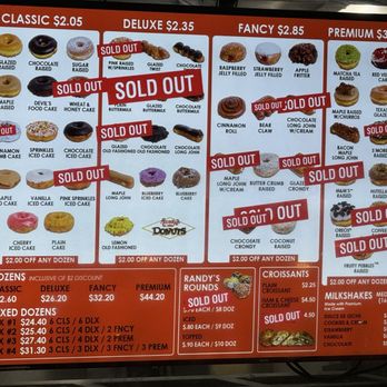 Randy's Donuts - Menu as  no of 5/2024 - Donuts Near Me - Inglewood, California