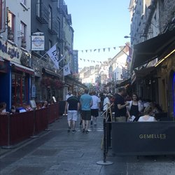 The Kasbah Wine Bar - A view down the street towards Kasbah Wine Bar.