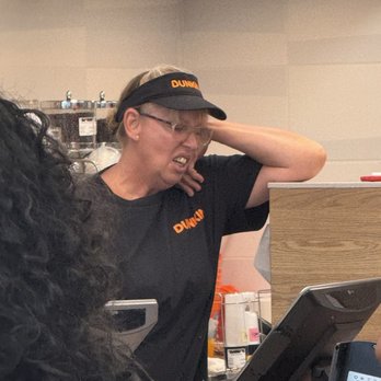 Dunkin' - Began to lean on counter and felt bothered by the customer of color. - Coffee & Tea Near Me - Monroe, New York Dunkin' - Began to lean on counter and felt bothered by the customer of color. - Coffee & Tea Near Me - Monroe, New York