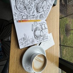 Manchester Coffee - My sketching while sipping a cappuccino