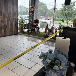Gee Street Kitchen - Half of dining room floor getting retiled