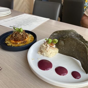 Owamni - Trout and white bean tostada, elk corn sandwich - New American Near Me - Minneapolis, Minnesota Owamni - Trout and white bean tostada, elk corn sandwich - New American Near Me - Minneapolis, Minnesota